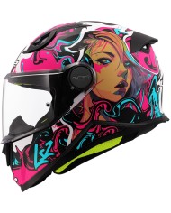 CASCO LS2 KID CYBERG PURPLE/CYAN