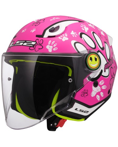 CASCO LS2 FUNNY II PAWS INFANTIL PINK