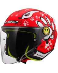 CASCO LS2 FUNNY II PAWS INFANTIL RED