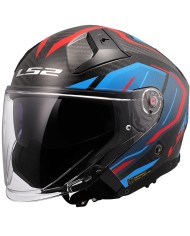 CASCO LS2 INFINITY II CARBON URUS BLUE/RED