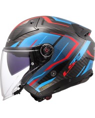CASCO LS2 INFINITY II CARBON URUS BLUE/RED