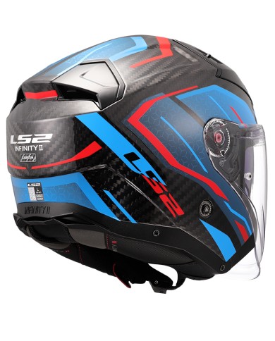 CASCO LS2 INFINITY II CARBON URUS BLUE/RED