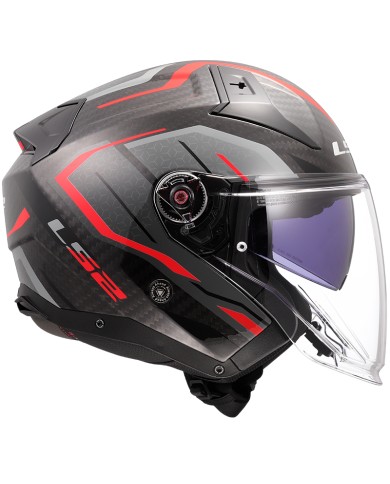 CASCO LS2 INFINITY II CARBON URUS RED