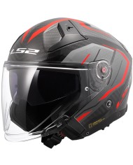 CASCO LS2 INFINITY II CARBON URUS RED