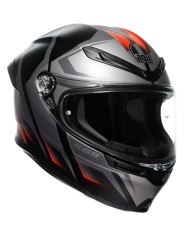 CASCO AGV K6 S KARVE MATT BLACK/GREY/RED