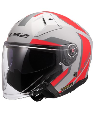 CASCO LS2 INFINITY II FOCUS MATT GREY/RED