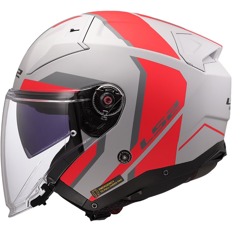 CASCO LS2 INFINITY II FOCUS MATT GREY/RED
