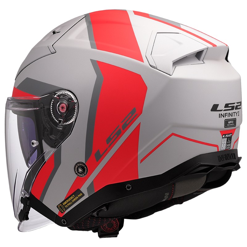 CASCO LS2 INFINITY II FOCUS MATT GREY/RED