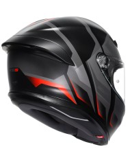 CASCO AGV K6 S KARVE MATT BLACK/GREY/RED