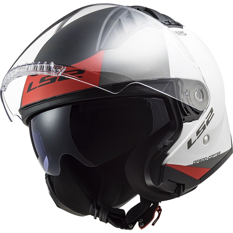 CASCO LS2 COPTER II URBANE MATT WHITE/RED