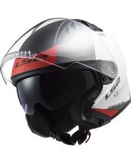 CASCO LS2 COPTER II URBANE MATT WHITE/RED