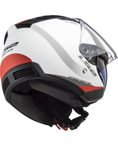CASCO LS2 COPTER II URBANE MATT WHITE/RED