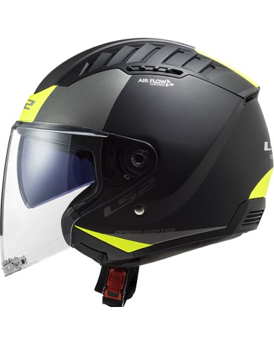 CASCO LS2 COPTER II URBANE MATT BLACK/H-V YELLOW