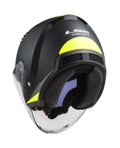 CASCO LS2 COPTER II URBANE MATT BLACK/H-V YELLOW