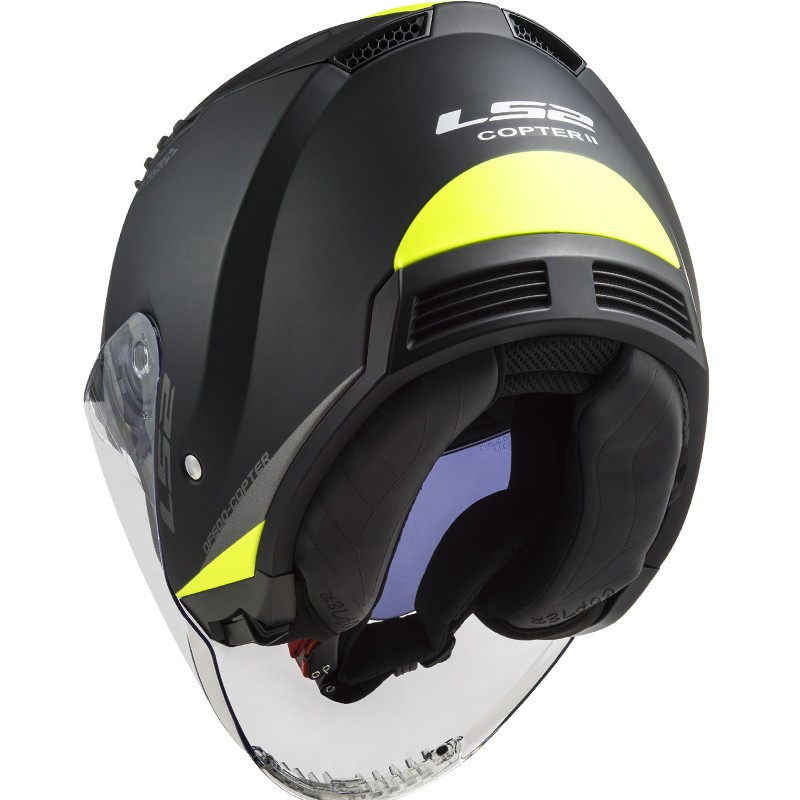 CASCO LS2 COPTER II URBANE MATT BLACK/H-V YELLOW