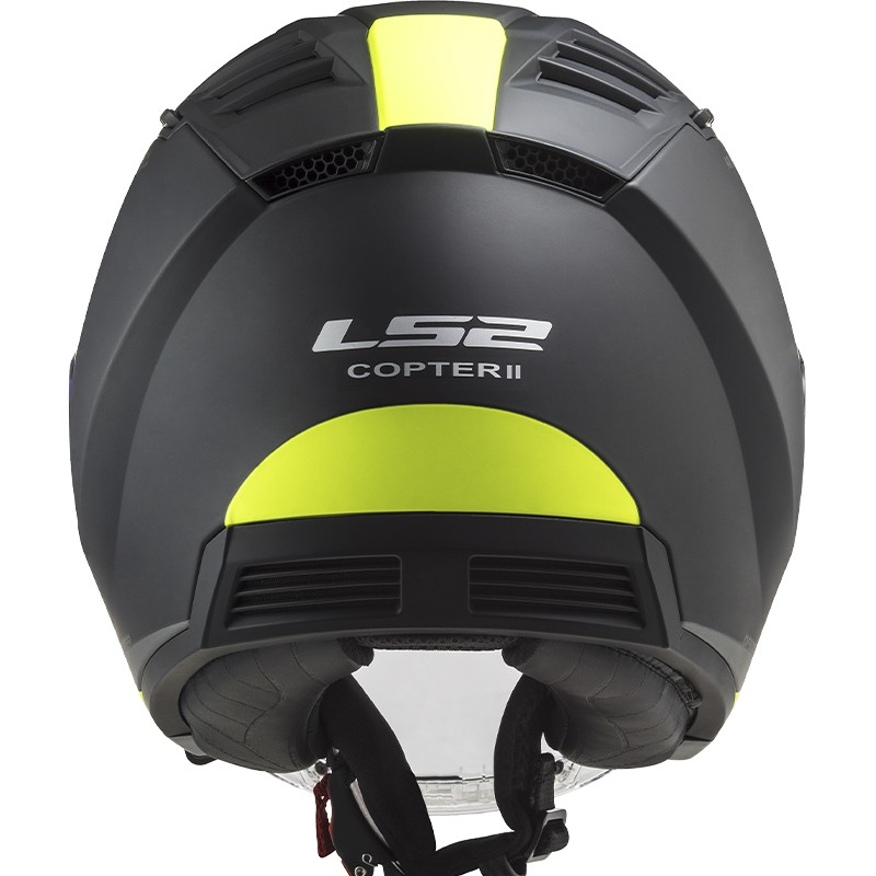 CASCO LS2 COPTER II URBANE MATT BLACK/H-V YELLOW