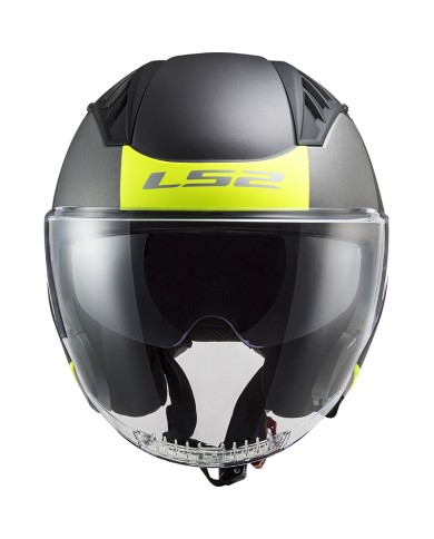 CASCO LS2 COPTER II URBANE MATT BLACK/H-V YELLOW