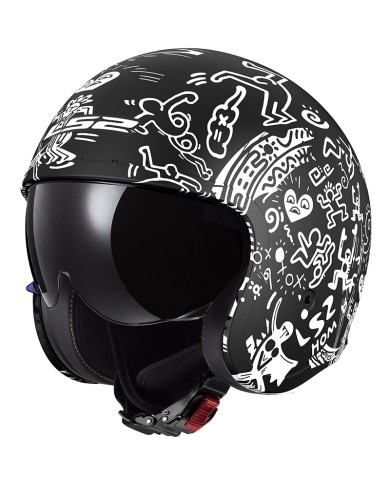 CASCO LS2 SPITFIRE II TRIBAL MATT BLACK/WHITE