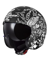 CASCO LS2 SPITFIRE II TRIBAL MATT BLACK/WHITE