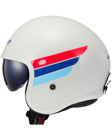 CASCO LS2 SPITFIRE II RETRO WHITE/BLUE/RED