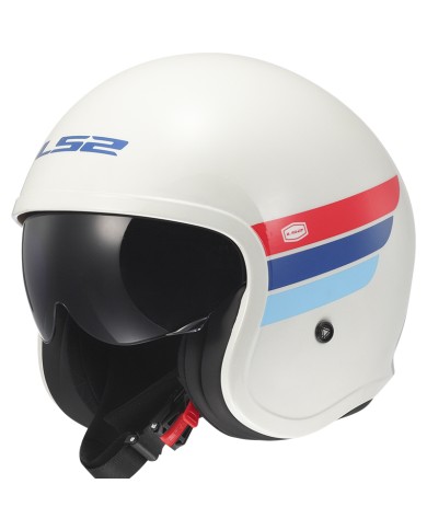 CASCO LS2 SPITFIRE II RETRO WHITE/BLUE/RED