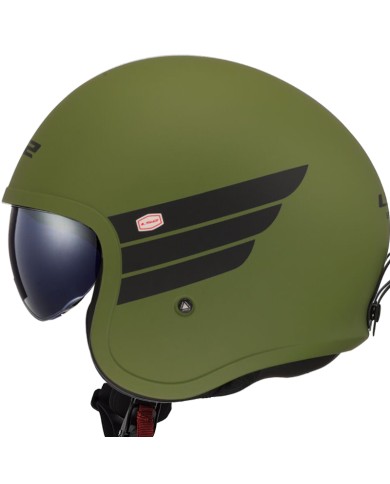CASCO LS2 SPITFIRE II RETRO MATT MILITARY GREEN