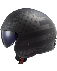 CASCO LS2 SPITFIRE II MATT BLACK FLAG