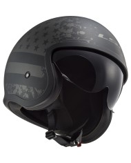 CASCO LS2 SPITFIRE II MATT BLACK FLAG