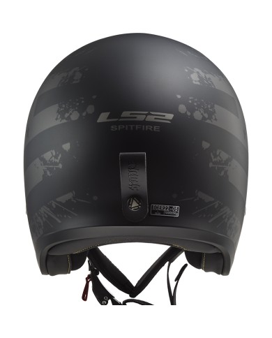 CASCO LS2 SPITFIRE II MATT BLACK FLAG