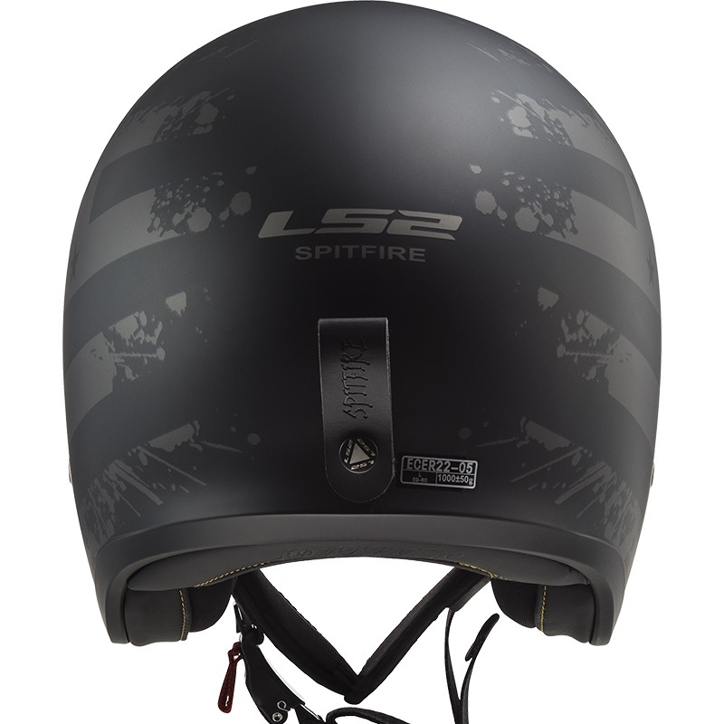 CASCO LS2 SPITFIRE II MATT BLACK FLAG