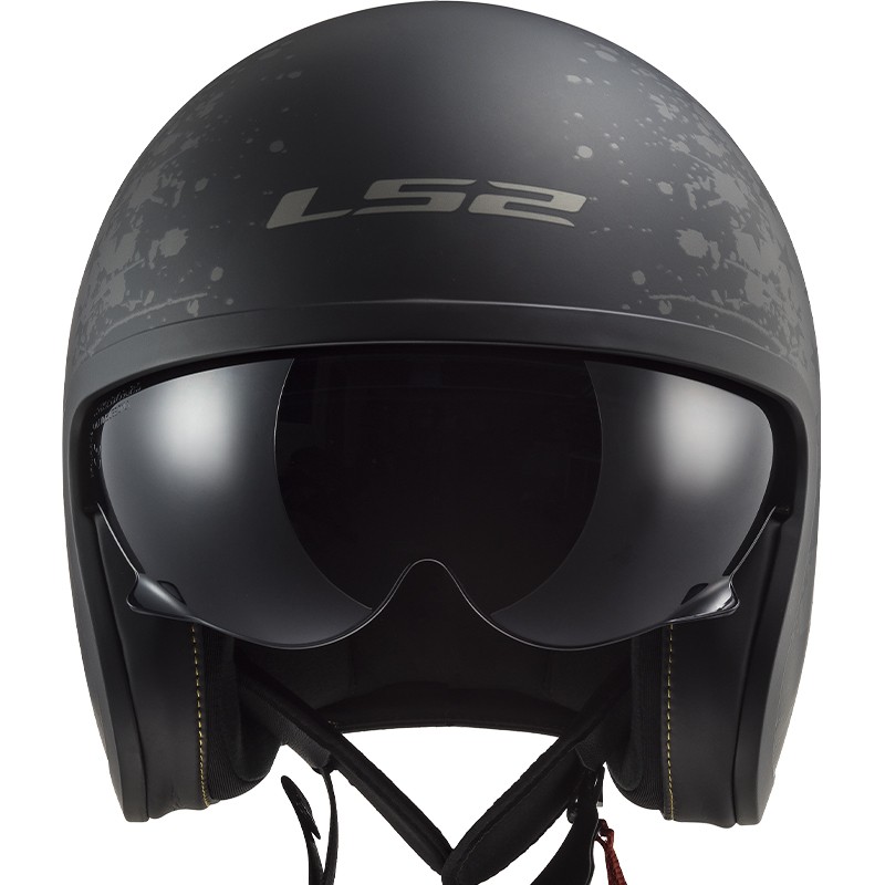 CASCO LS2 SPITFIRE II MATT BLACK FLAG