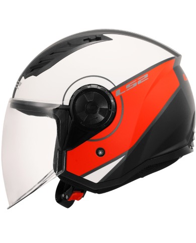 CASCO LS2 AIRFLOW II COVER MATT/WHITE/RED