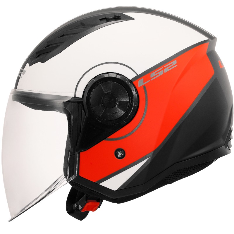 CASCO LS2 AIRFLOW II COVER MATT/WHITE/RED