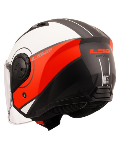 CASCO LS2 AIRFLOW II COVER MATT/WHITE/RED