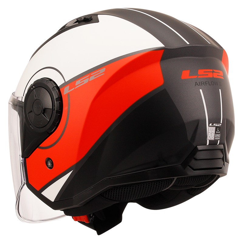 CASCO LS2 AIRFLOW II COVER MATT/WHITE/RED