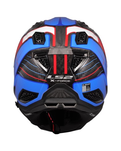 CASCO LS2 X-FORCE CARBONO GALUO WHITE/RED/BLUE