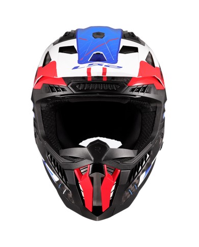 CASCO LS2 X-FORCE CARBONO GALUO WHITE/RED/BLUE