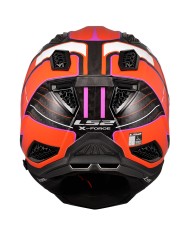CASCO LS2 X-FORCE CARBONO GALUO ORANGE