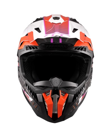 CASCO LS2 X-FORCE CARBONO GALUO ORANGE