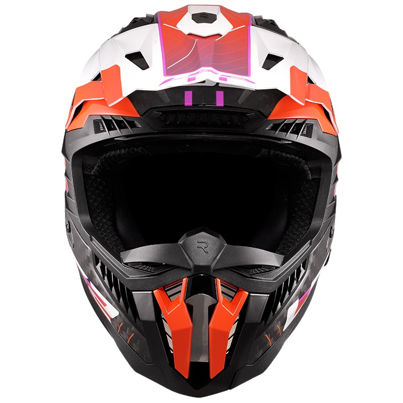 CASCO LS2 X-FORCE CARBONO GALUO ORANGE