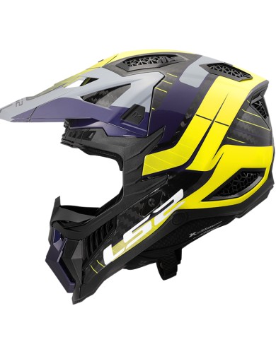 CASCO LS2 X-FORCE CARBONO GALUO GREY/H-V YELLOW