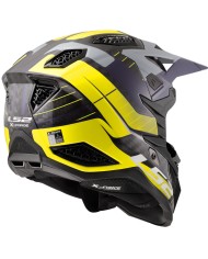 CASCO LS2 X-FORCE CARBONO GALUO GREY/H-V YELLOW