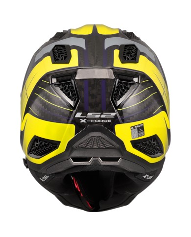 CASCO LS2 X-FORCE CARBONO GALUO GREY/H-V YELLOW