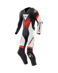 MONO DAINESE LAGUNA SECA 6 PROFESIONAL PERFORADO BLACK/WHITE/RED-FLUO