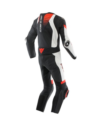 MONO DAINESE LAGUNA SECA 6 PROFESIONAL PERFORADO BLACK/WHITE/RED-FLUO