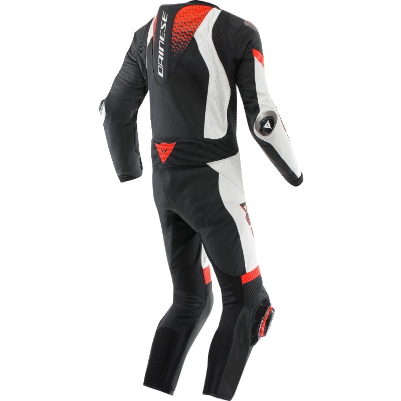 MONO DAINESE LAGUNA SECA 6 PROFESIONAL PERFORADO BLACK/WHITE/RED-FLUO