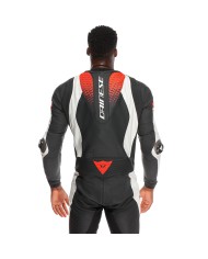 MONO DAINESE LAGUNA SECA 6 PROFESIONAL PERFORADO BLACK/WHITE/RED-FLUO