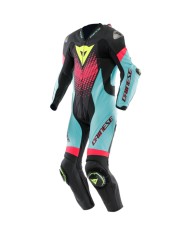 MONO DAINESE LAGUNA SECA 6 PROFESIONAL PERFORADO BLACK/WATER/FUXIA