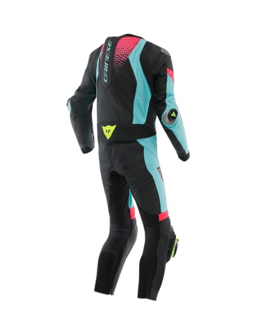MONO DAINESE LAGUNA SECA 6 PROFESIONAL PERFORADO BLACK/WATER/FUXIA