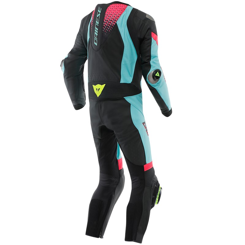 MONO DAINESE LAGUNA SECA 6 PROFESIONAL PERFORADO BLACK/WATER/FUXIA